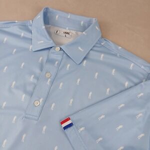 USAG‎ Large Mens Polo Shirt Golf U Suck At Golf 23x30 Geometric